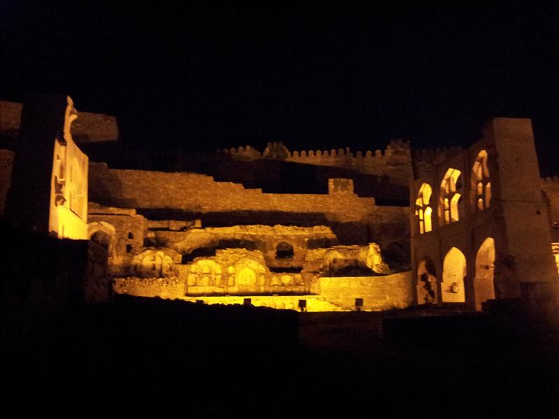 Golconda Fort at night