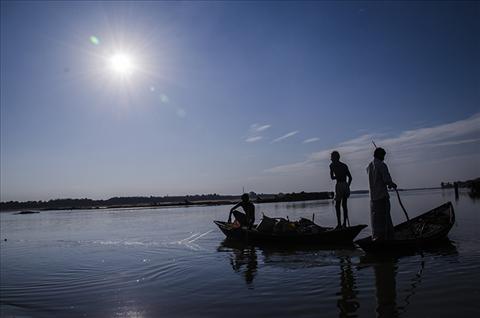 Fishing on Damodar River