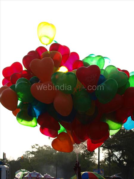 Balloons at the Ochira Fair, Kerala