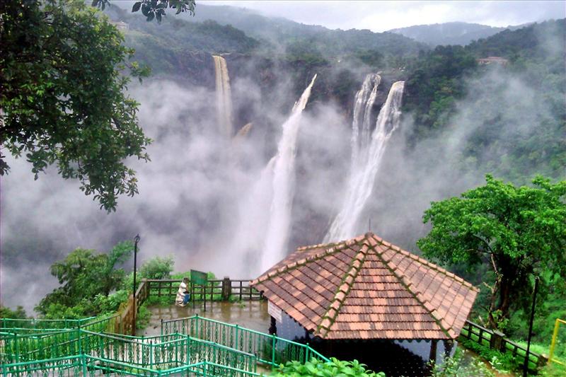 Jog Falls in Shimoga, Karnataka after heavy rains