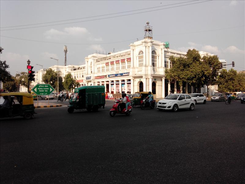 Indira Chowk junction at Connaught Place , Delhi