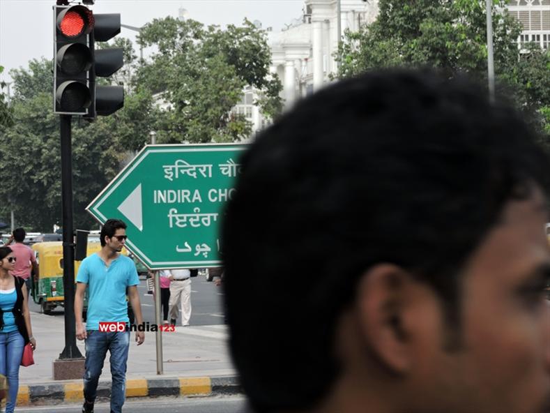Indira Chowk junction at Connaught Place , Delhi