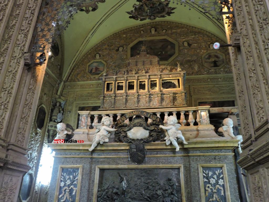 Relics of St. Francis Xavier at Basilica of Bom Jesus, Goa