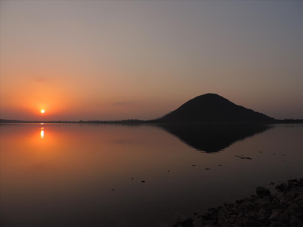 sunset at lake