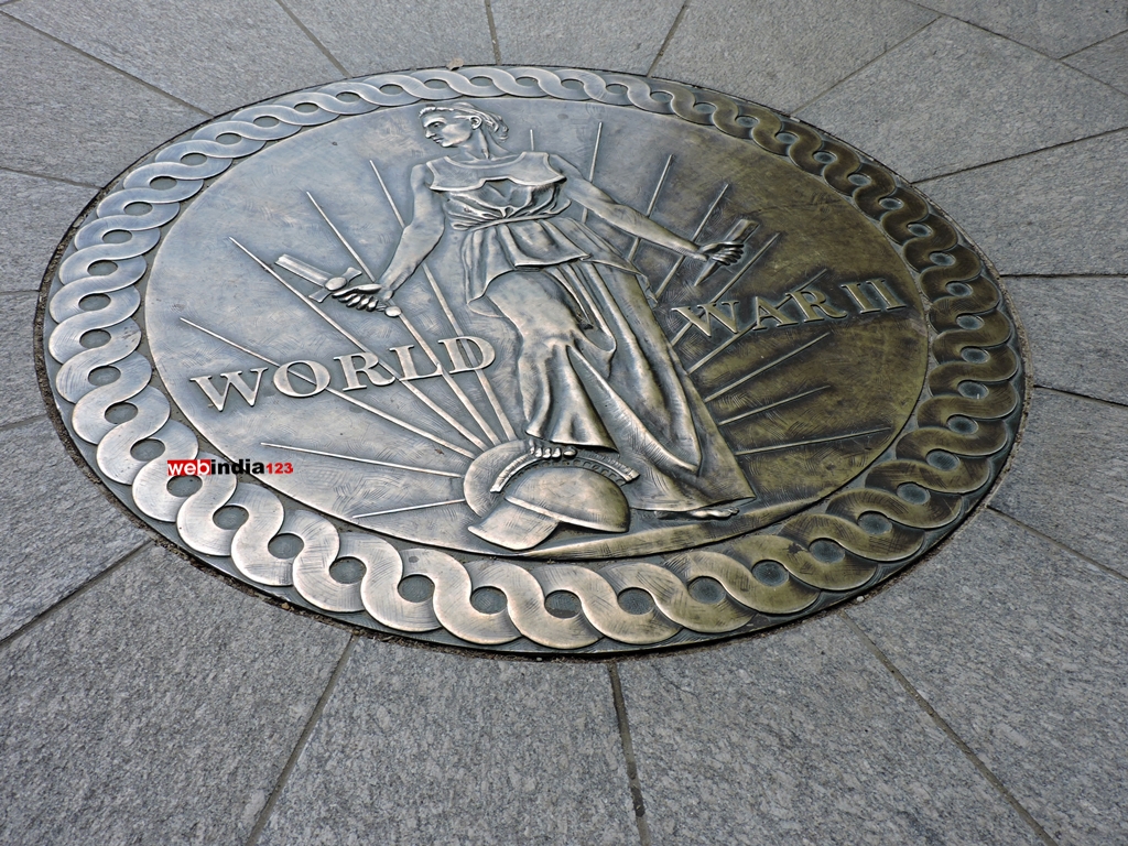 The Bronze Plaque At the World War II Memorial in Washington D.C