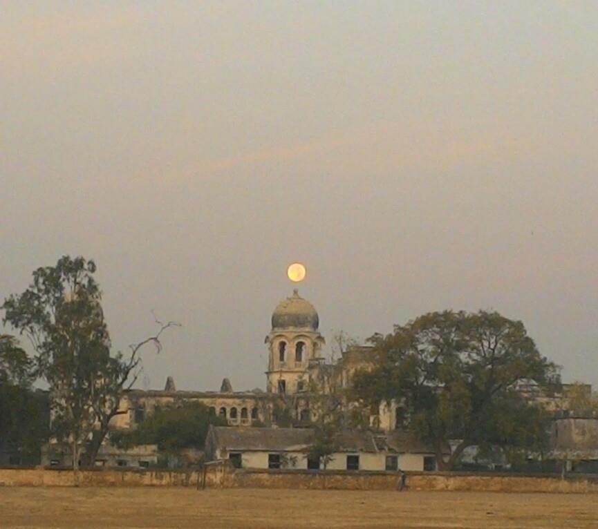 Morning Moon on the Palace