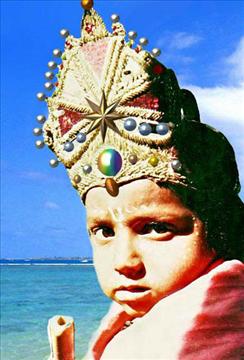 Child Acts as God Krishna