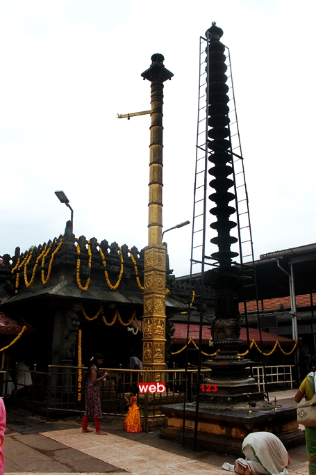 flagstaff and flag(Kotimaram) at Kollur Sri Mookambika Temple