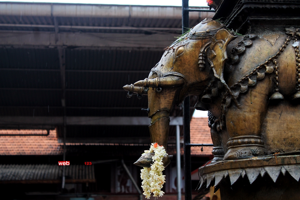 Elephant Sculpture at Kollur Sri Mookambika Temple