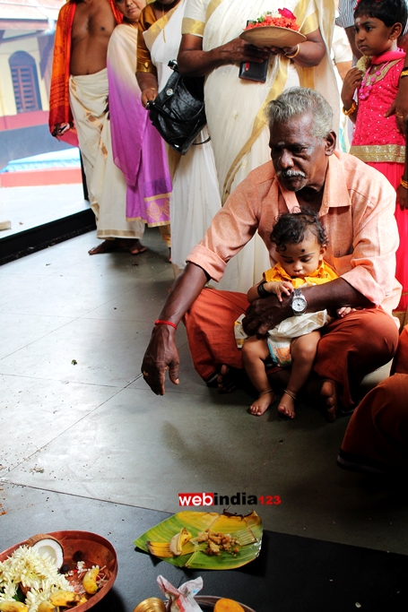 Annaprashan (first rice-eating ceremony) at Kollur Sri Mookambika Temple