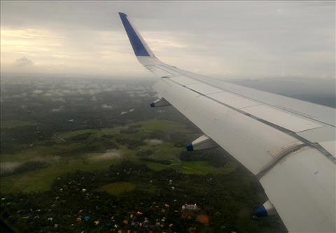 Aerial view of Kochi from the Aeroplane
