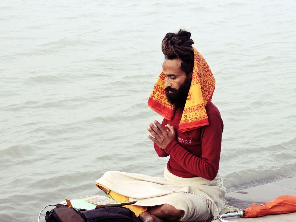 Yoga at Holy Ganges Early Morning