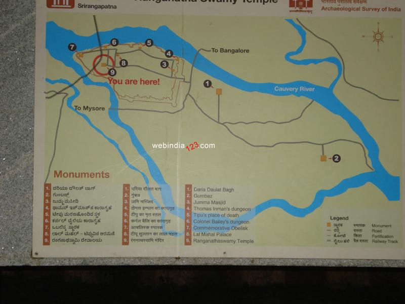 Ranganathaswamy Temple Map