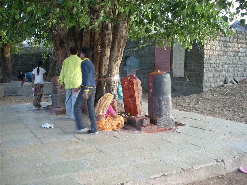 At Thousand pillars temple warangal