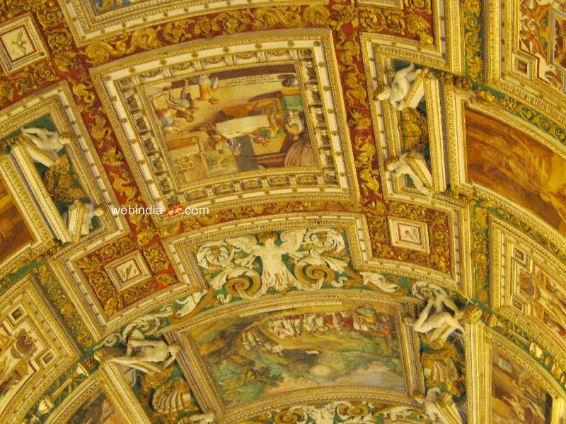 The ceiling of St Peter`s Basilica, Vatican