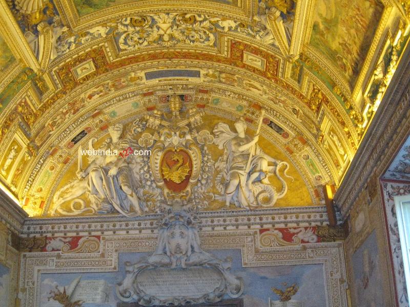 The ceiling of St Peter`s Basilica, Vatican