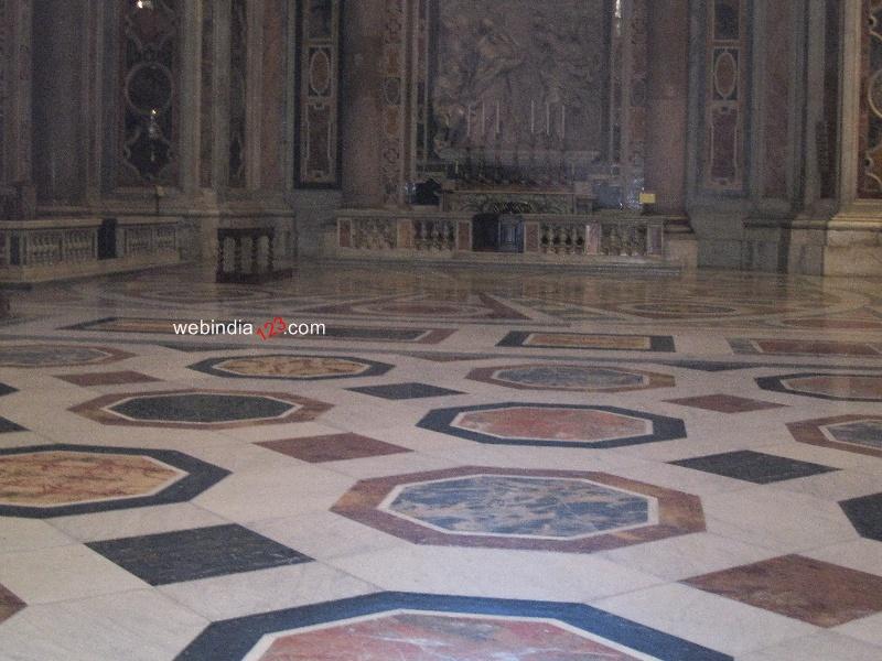 Floor of St. Peter`s Basilica, Italy