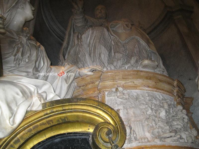 Sculptures at St. Peter`s Basilica, Italy
