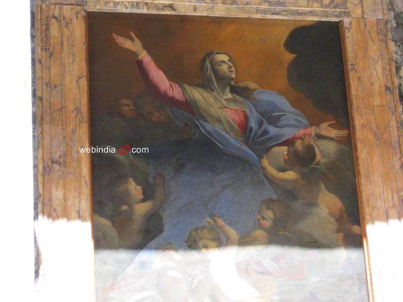 Paintings at Pantheon or Basilica di santa Maria a