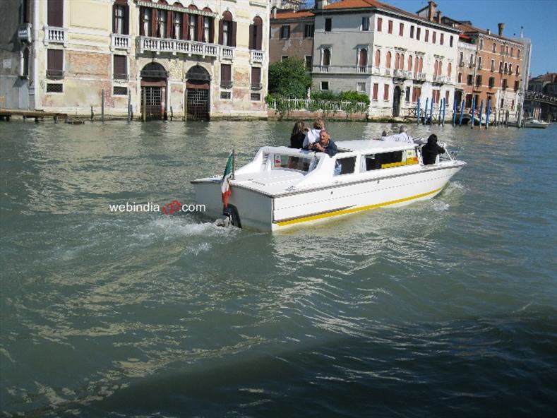 Boat on the Grand Canal, Venice, Italy