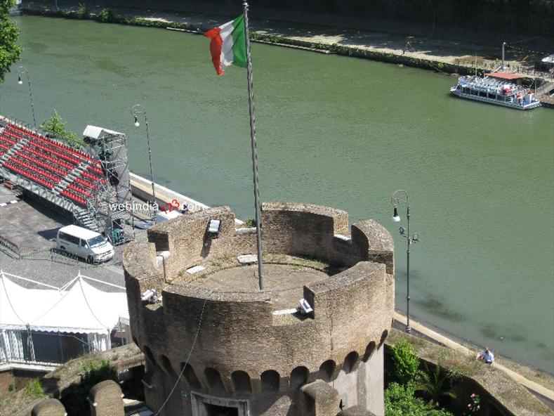 Top of Rome castle or Castel Sant`Angelo