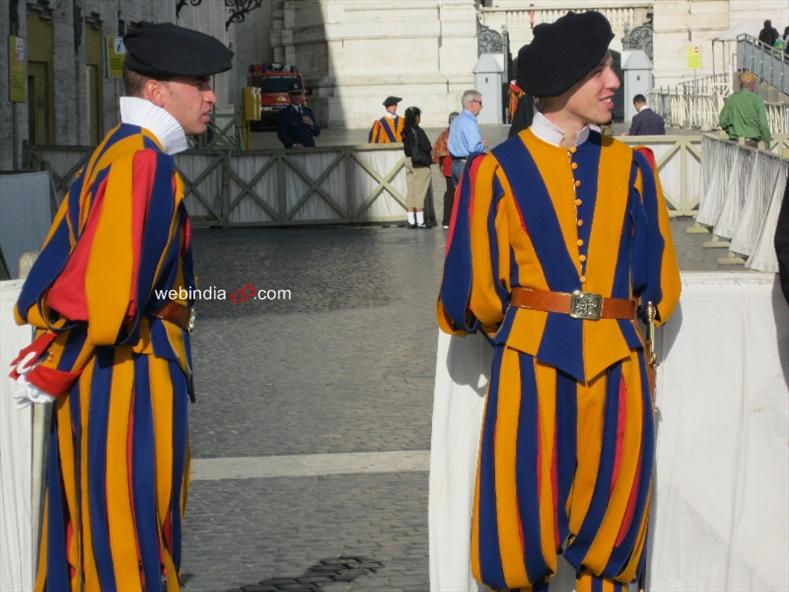 Pope`s personal army, The Swiss Guards.
