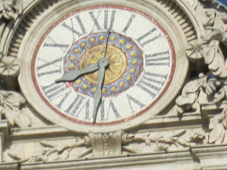 Clock, St. Peter`s Basilica, Rome