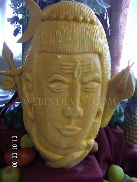 Food - Vegetable Carving - Lord Shiva