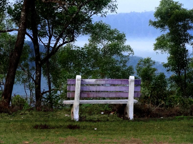 Bench just outside the room of Mayura Valley Resor