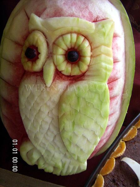 Food - Vegetable Carving - Owl