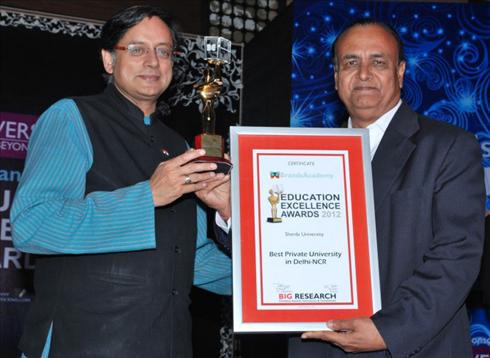 Dr. Shashi Tharoor gives away Education Excellence